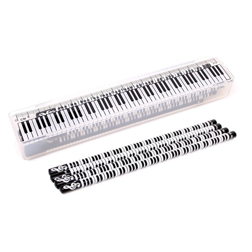 피아노건반 자 필통  연필세트